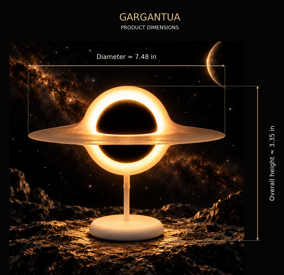 Gargantua Black Hole Lamp
